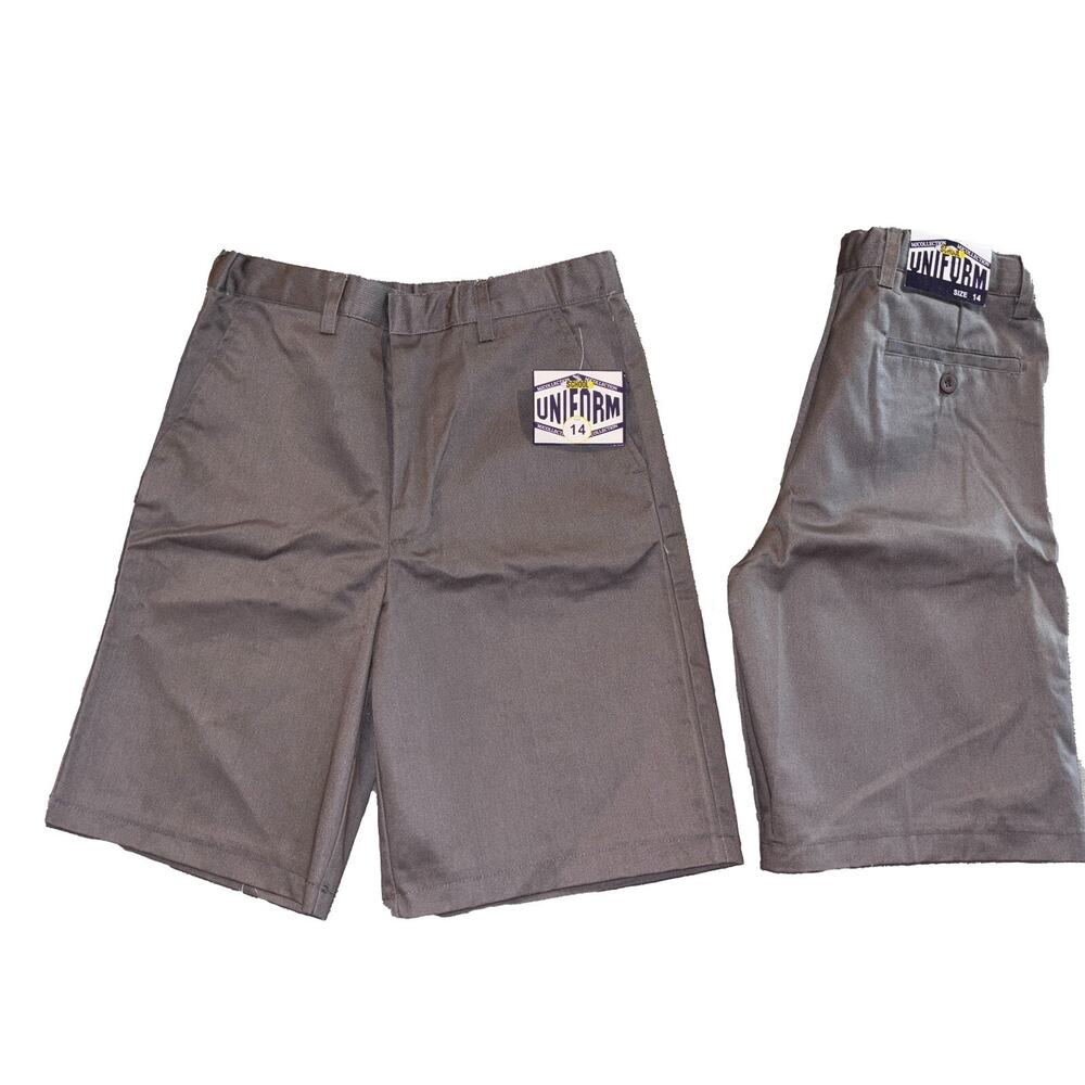 MJ Collection Grey School Uniform Shorts Size 14 Lot of 2 Shorts